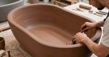 Inside Jonojé: Studio LOHO’s Monolithic Clay Bathtubs Anchor a New Luxury B&B