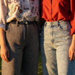 Swift and Kelce outfits by Northern Irish designer Swift and Kelce outfits by Northern Irish designer