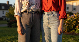 Swift and Kelce outfits by Northern Irish designer