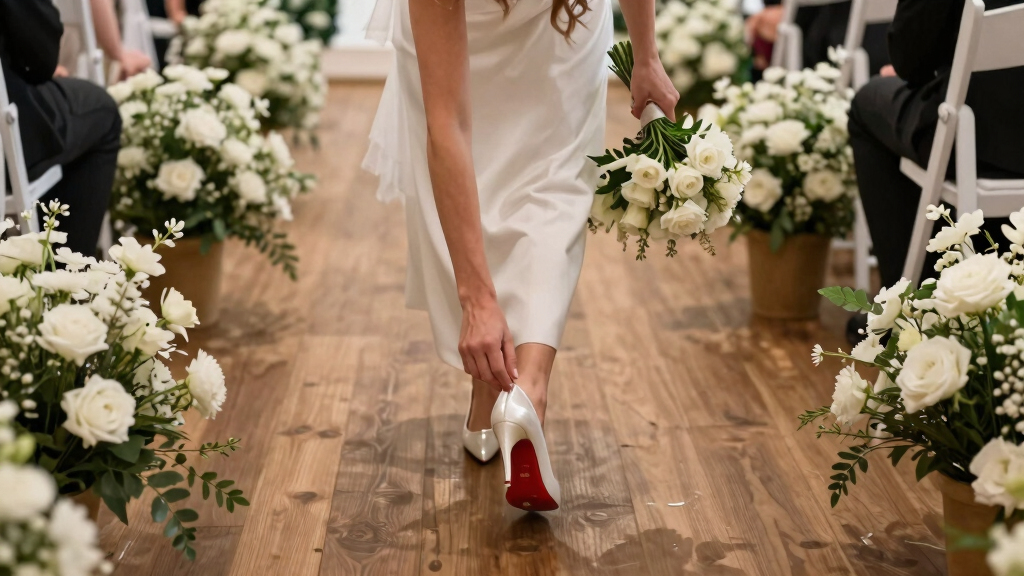 Taylor Swift Walks Down The Aisle In Custom Christian Louboutin Shoes To Marry Travis Kelce