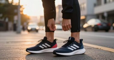 Miss Claire Sullivan Brings High Fashion To The Adidas ADIZERO EVO SL Zip