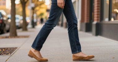 Bootcut Jeans Are Trending—This Timeless Autumn Flat Shoe Trend Makes Them Look Best