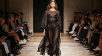 Kendall Jenner Leads The Annual L’Oréal Paris Runway Show In A Sheer Black Maxi Dress