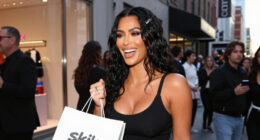 Kim Kardashian Celebrates The Opening Of New Skims Flagship Store Wearing Ludovic De Saint Sernin Mermaid Gown In London