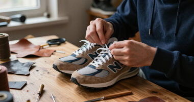 New Balance Swaps Suede For Leather And Nubuck On The 990V4 Made In USA "Navy/Meteorite"