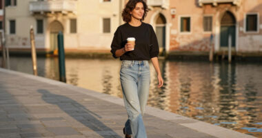 Off-Duty Celebrities In Venice Are Wearing This Specific New-Season Jeans Trend