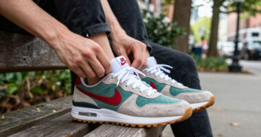 The Nike Air Monarch Trades Leather For Suede In Two Gum-Soled Holiday Colorways