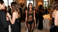 Zoë Kravitz Wears Sheer Saint Laurent In Paris